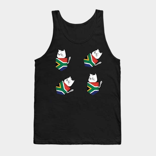 Patriotic Pocket Pussy - Cat Lover -  South African Patriot Tank Top by PosterpartyCo